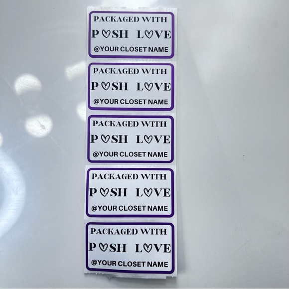 100 Thank You stickers personalized with your poshmark closet name NWT - Picture 2 of 2